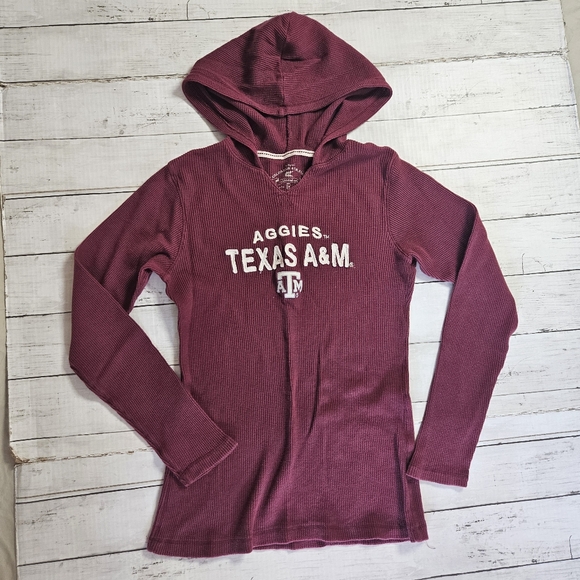 Texas A&M Hooded Thermal Maroon Size Medium Colosseum Athletics - Picture 1 of 8